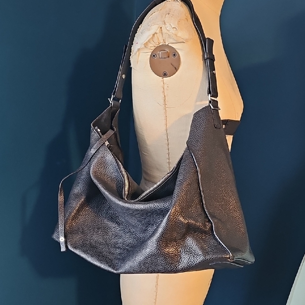 All Saints Black Leather Hobo Bag - Picture 6 of 6